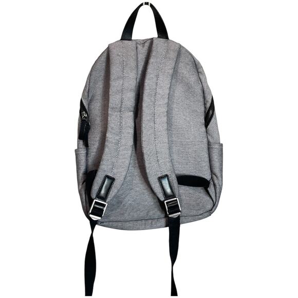 Everlane Modern Commuter Backpack Gray Denim with Black Leather Handles - Picture 3 of 9